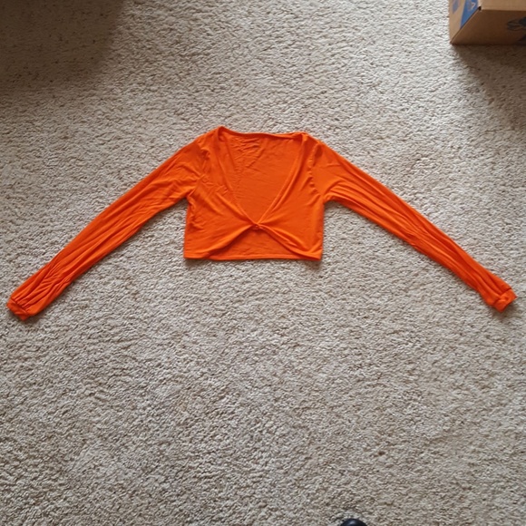 Splash Tops - Splash long sleeved orange crop - Abu Dhabi